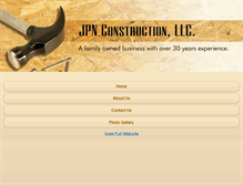 Tablet Screenshot of jpnconstructionllc.com